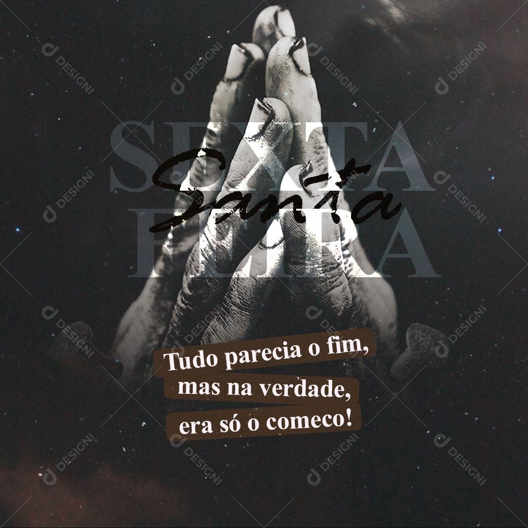 Social Media Sexta Feira Santa Paixão de Cisto PSD Editável