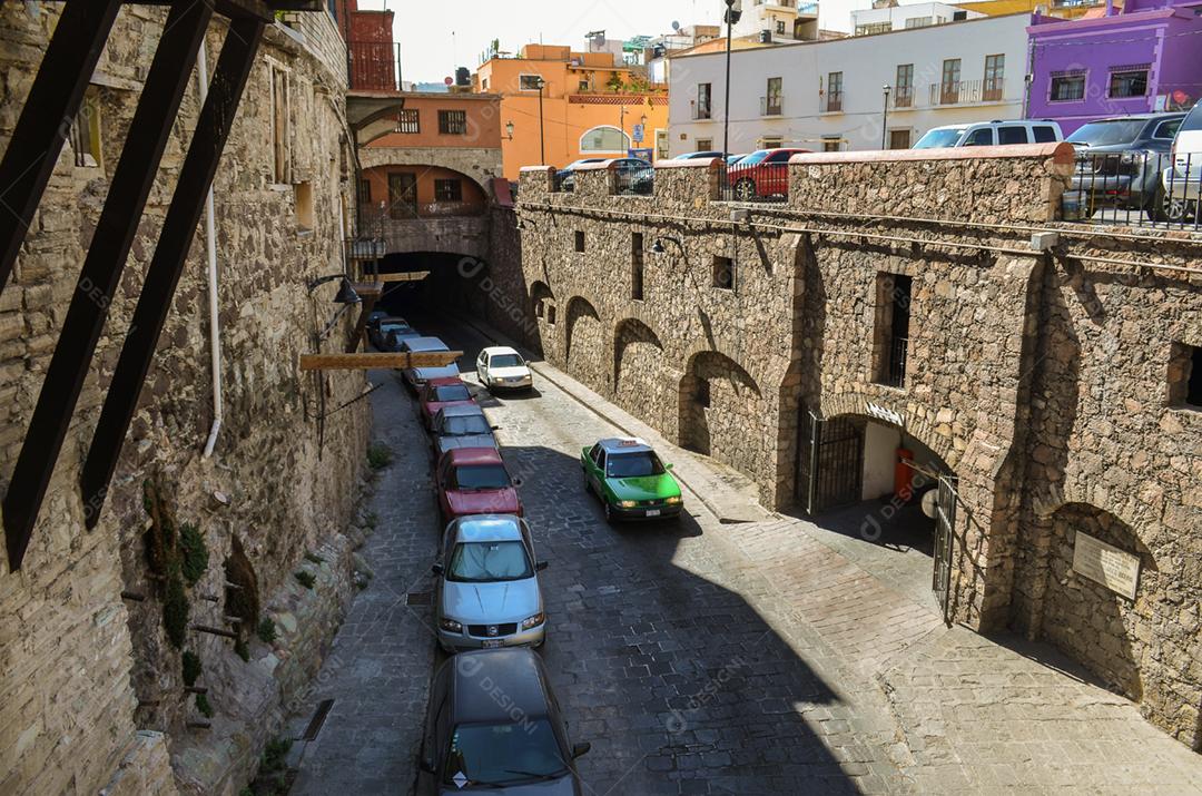 Guanajuato, México Antiga rua de pedra e túneis da cidade de Guanajuato.