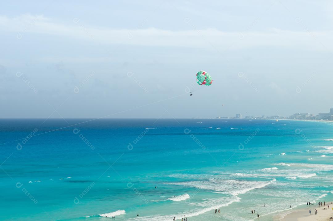 Vista da praia de Cancún