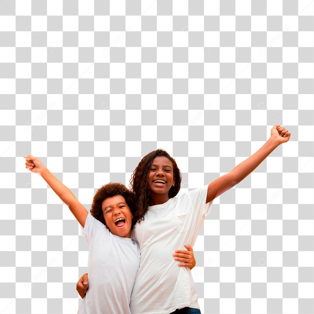 Irmão e irmã africanos. União de irmãos. Sorrindo PNG Transparente