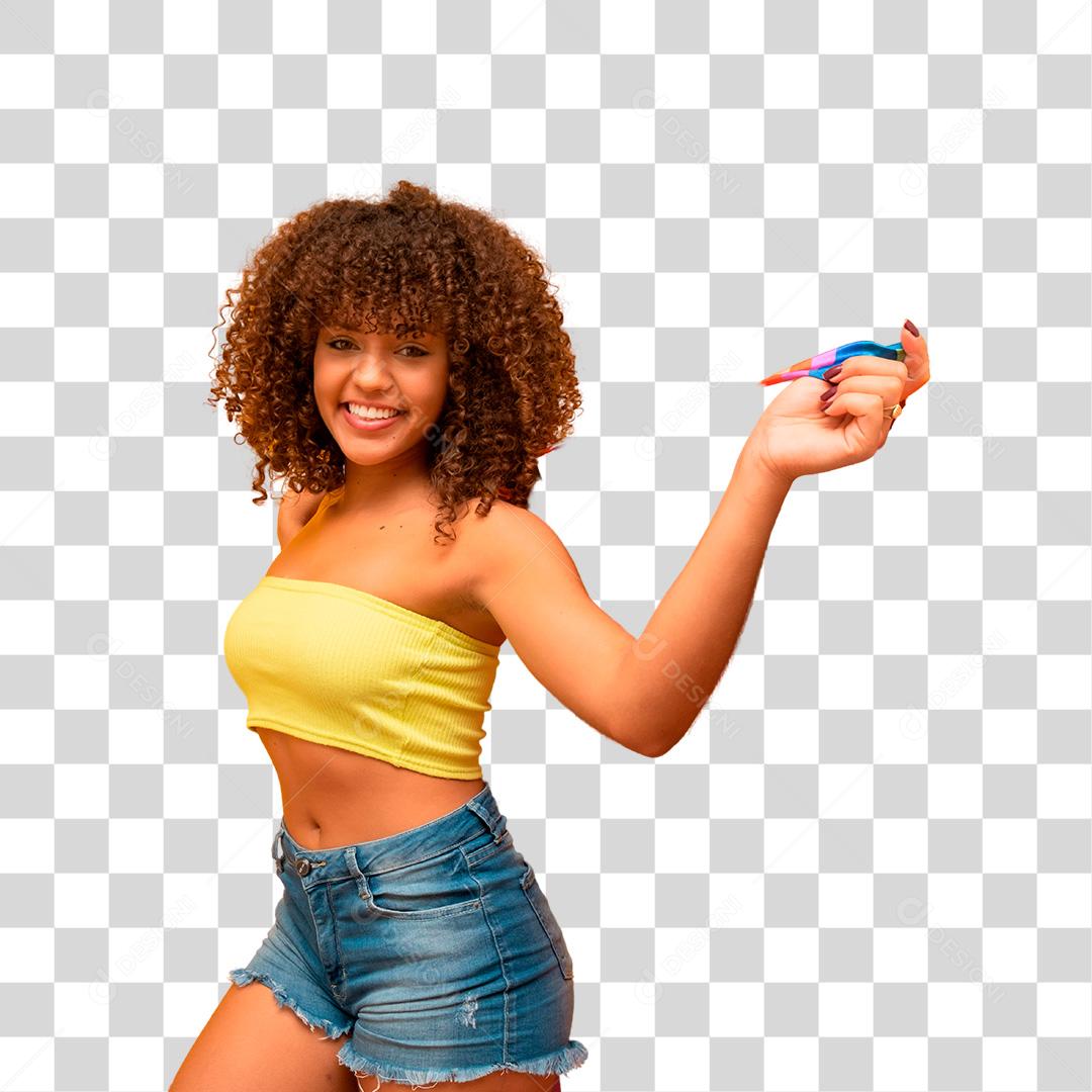 Linda mulher afro homossexual PNG Transparente