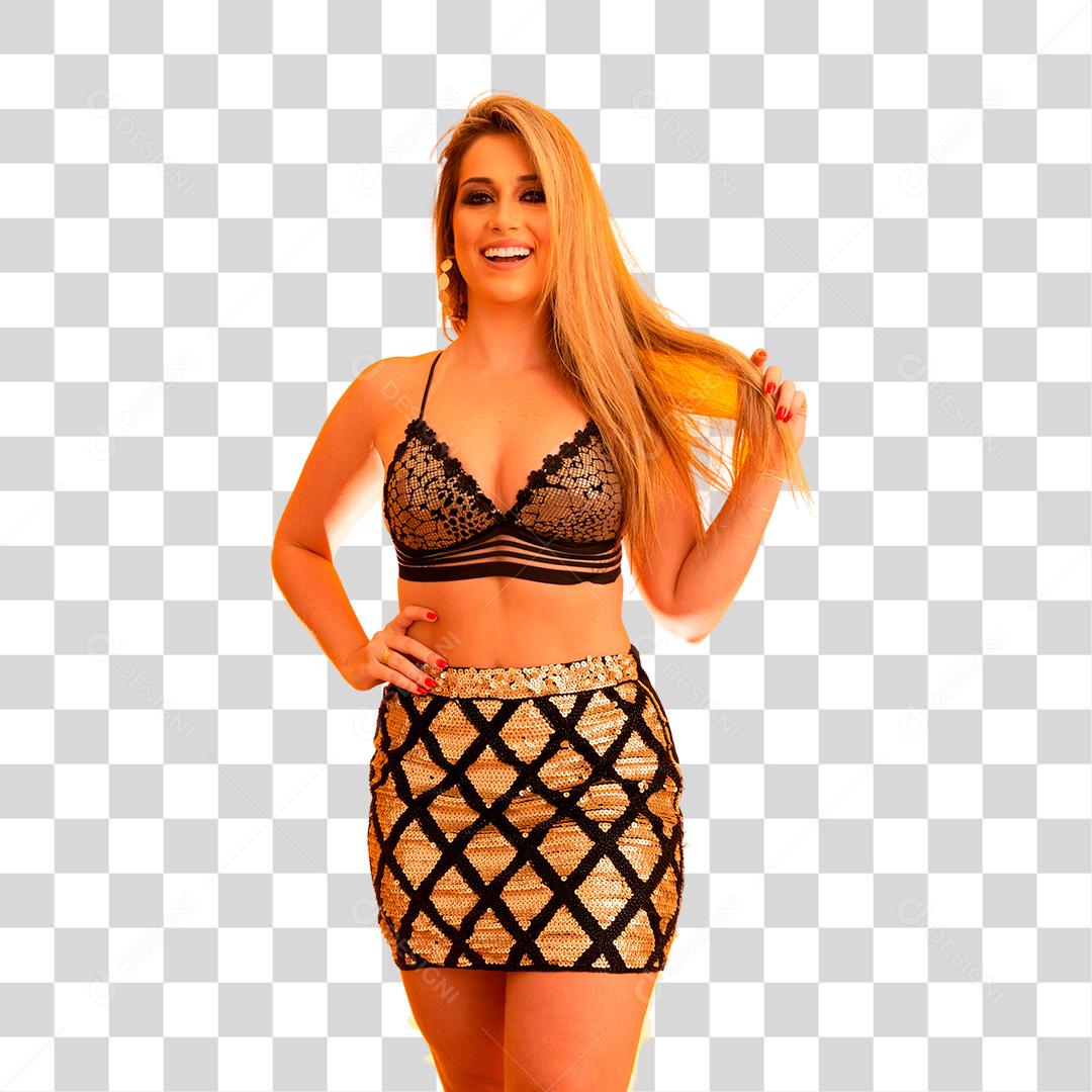 Jovem mulher bonita vestindo  de carnaval