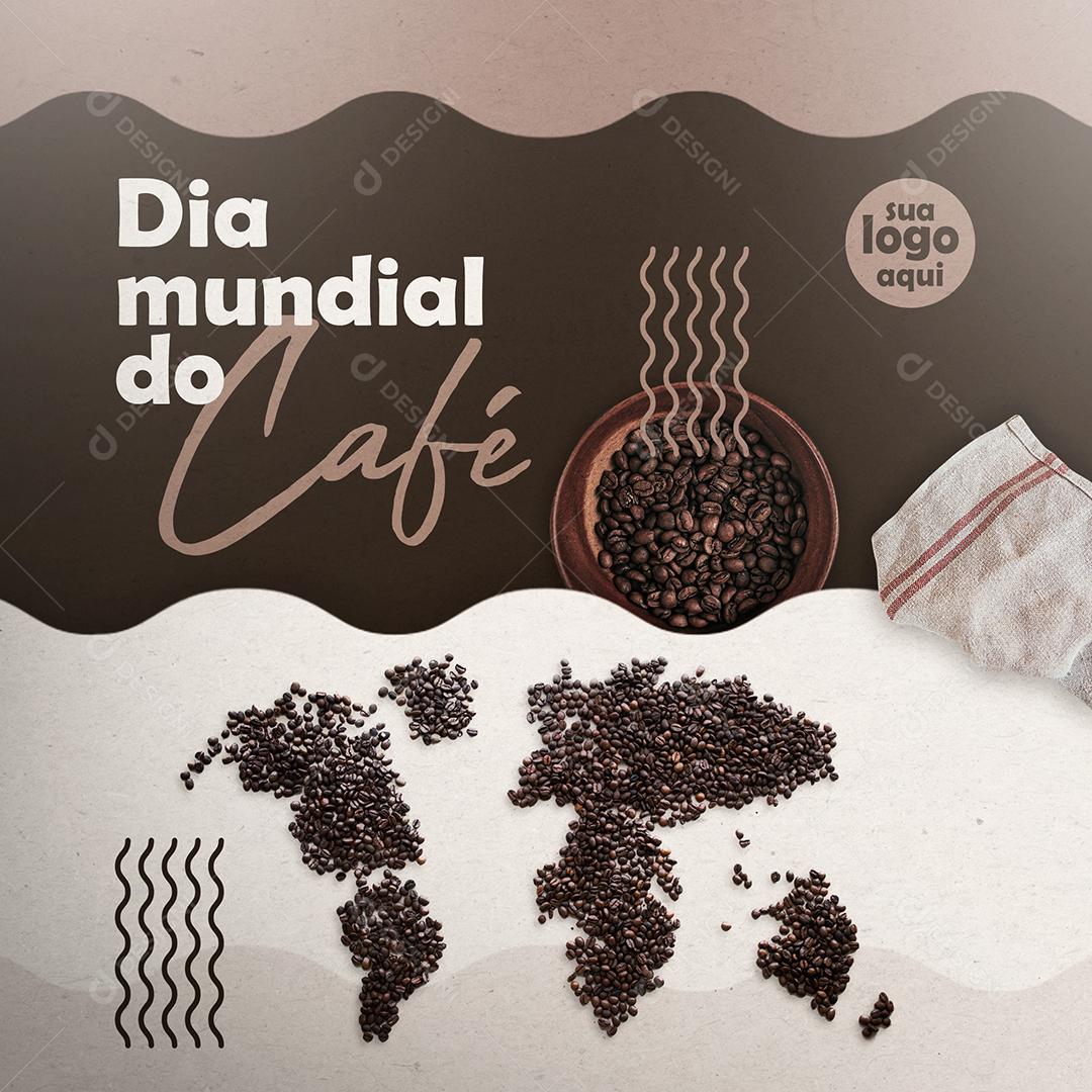 Social Media  Dia Mundial do Café 14 de Abril PSD Editável