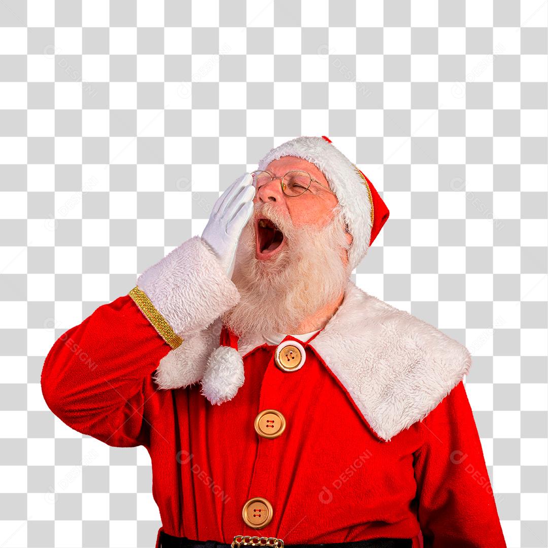 Papai Noel sonolento PNG Transparente
