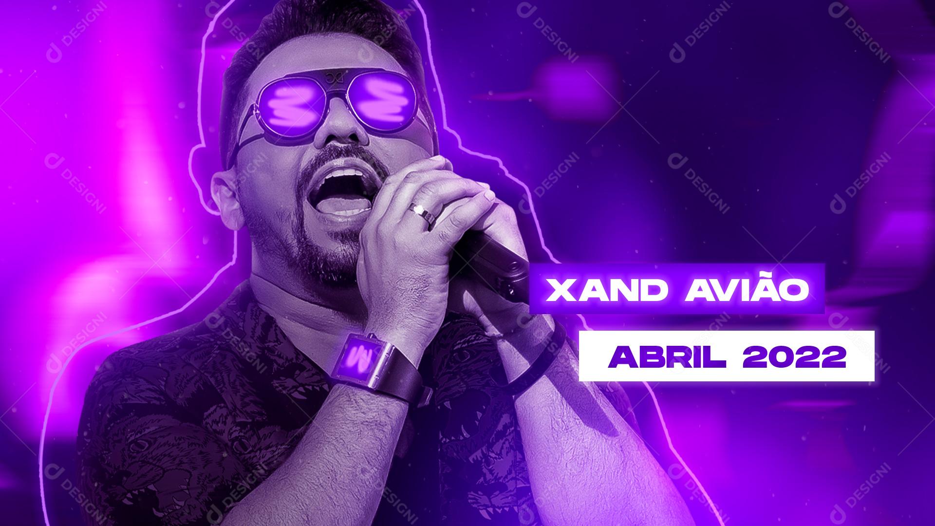 Post Thumbnail Para Youtube Cantor Xandy Avião Social Media PSD Editável