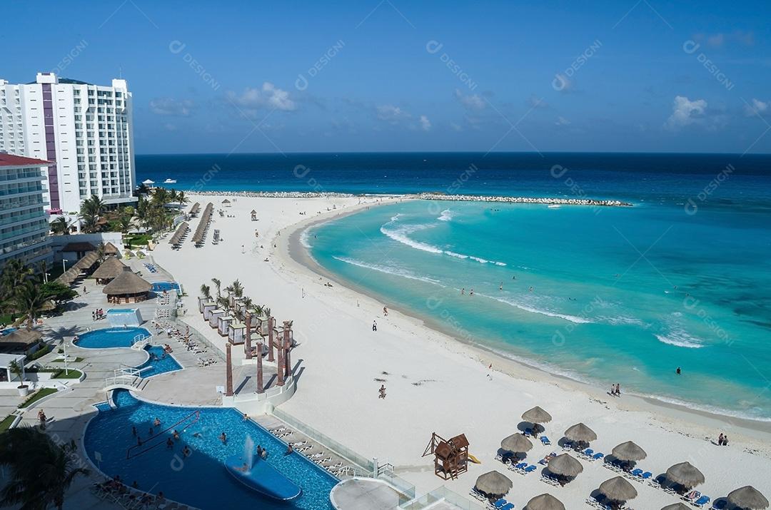 Praia de Cancun, México, Caribe.