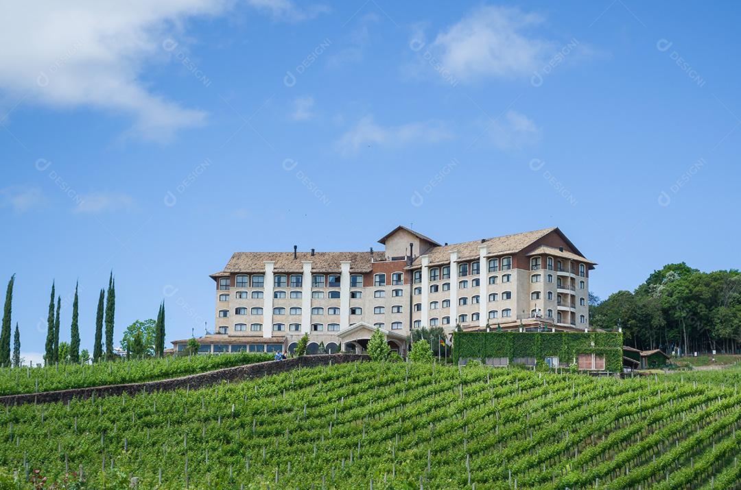 Bento Golçalves, Brasil, 08 de outubro - 2017: Hotel de luxo, Vinha