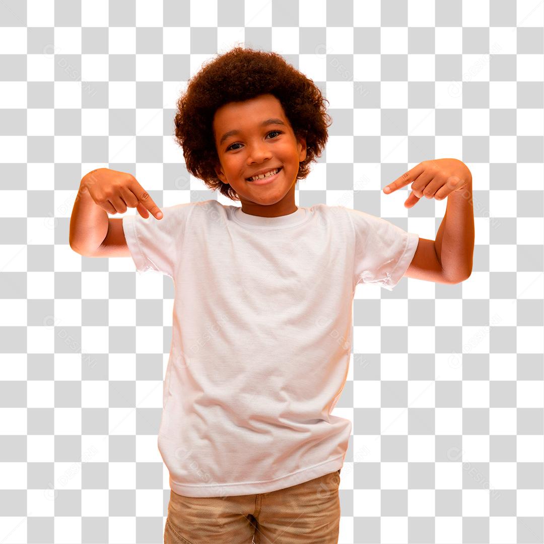 Menino afro sorrindo PNG Transparente