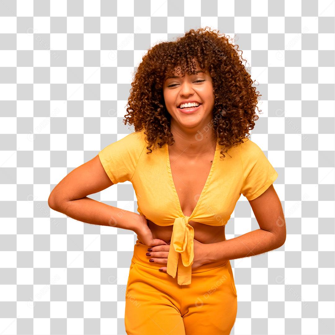 Mulher Morena sorrindo PNG Transparente