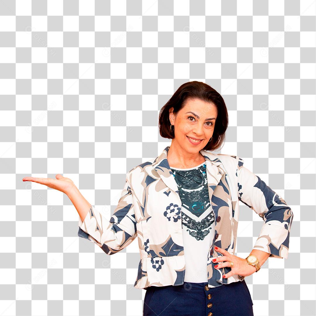 Beautiful middle-aged businesswoman smiling and looking at camera Transparent PNG