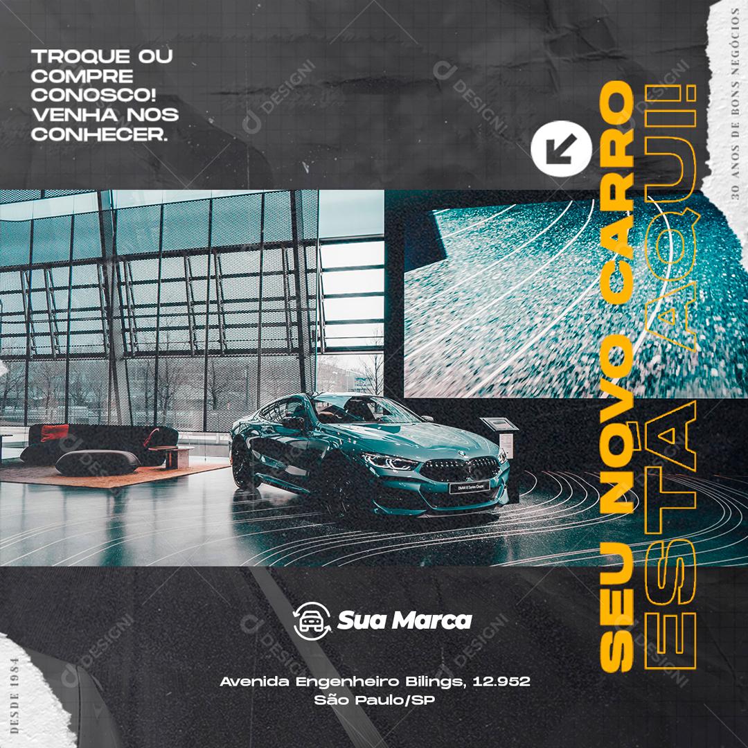 Your New Car You Can Find Here Social Media Editable PSD