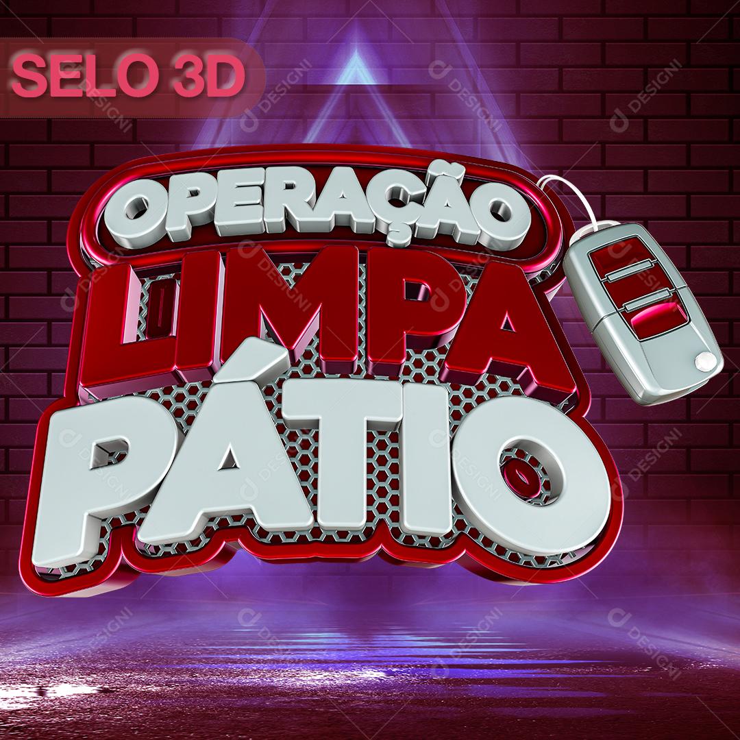 Selo 3D Para Composição Operação Limpa Pátio PNG Transparente