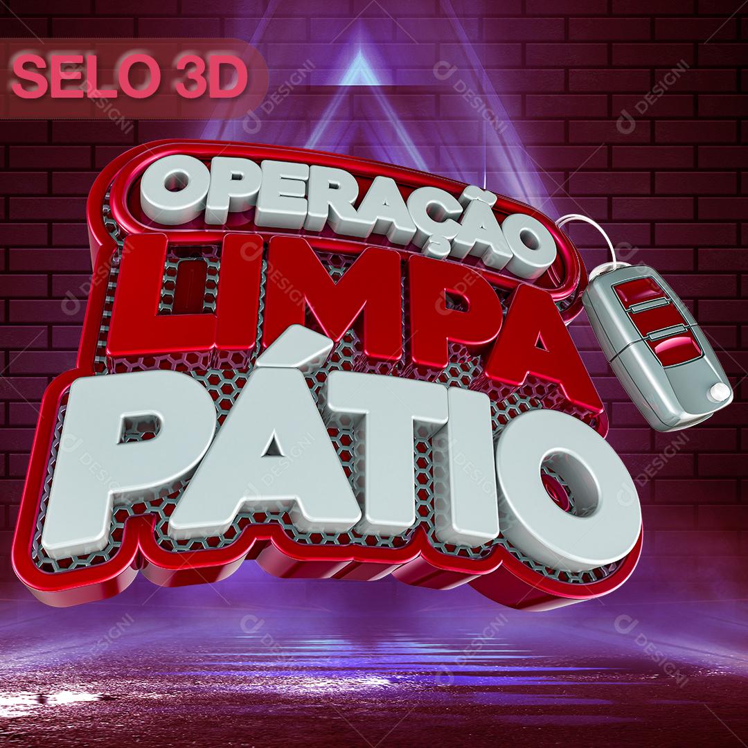 Selo 3D Para Composição Operação Limpa Pátio PNG Transparente