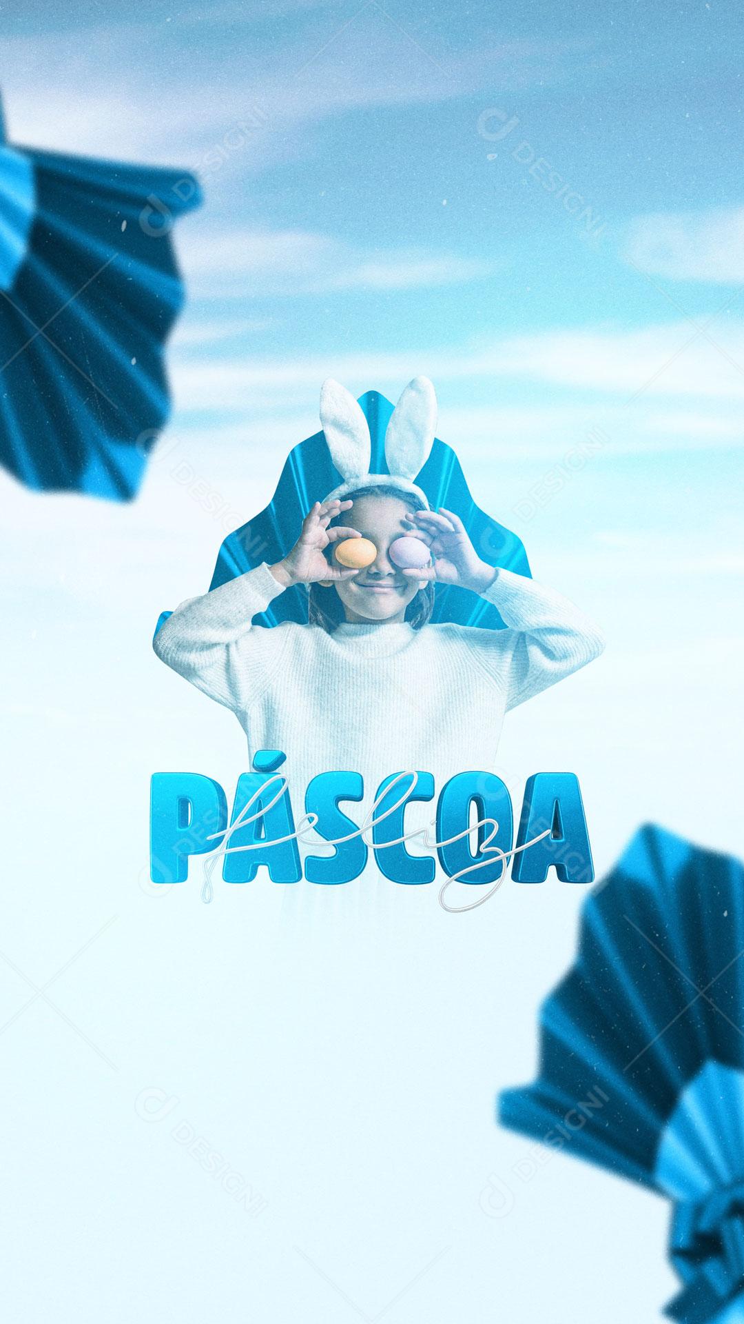 Story Feliz Páscoa Social Media PSD Editável