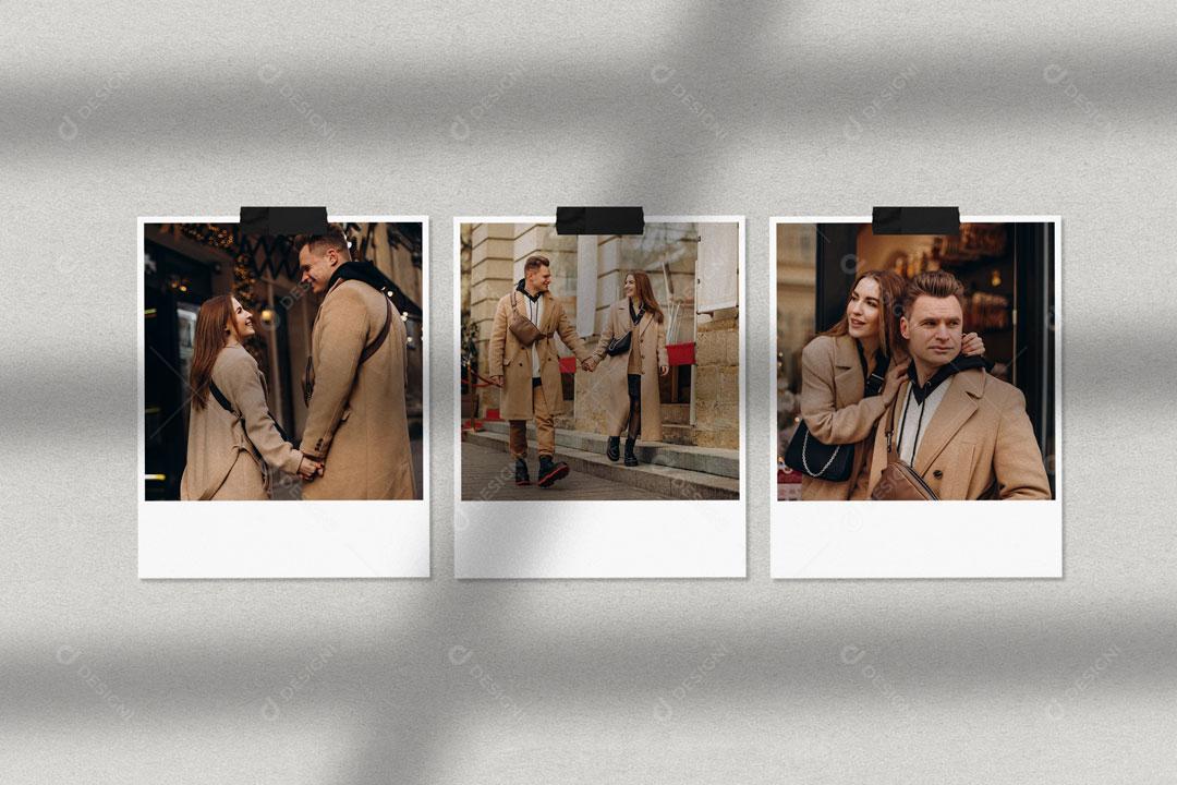 Mockup Pouchite lembretes de Papel Quadrado PSD Editável