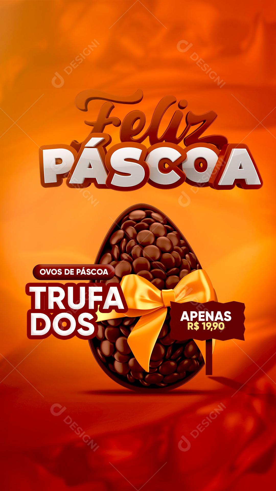 Story Ovos De Páscoa Trufados Social Media PSD Editável