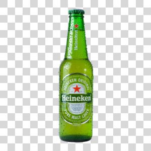 Long Neck Heineken 330ml Gelada Fundo Transparente
