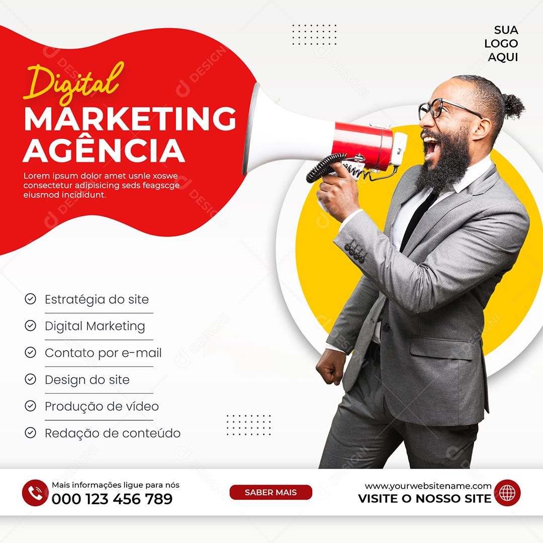 Social Media Digital Marketing Agência PSD Editável