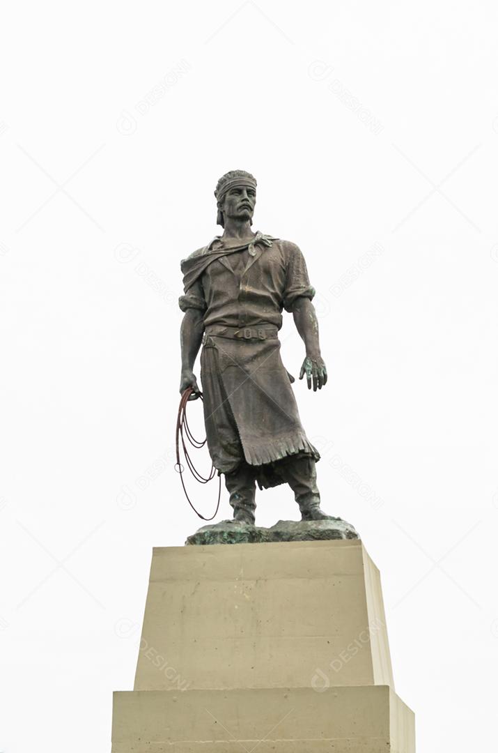 Escultura do típico gaúcho brasileiro, chamado trabalho (Monumento ao Laçador ou popularmente