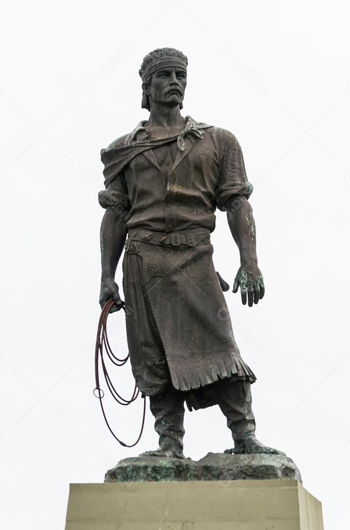 Escultura do típico gaúcho brasileiro, chamado trabalho (Monumento ao Laçador ou popularmente