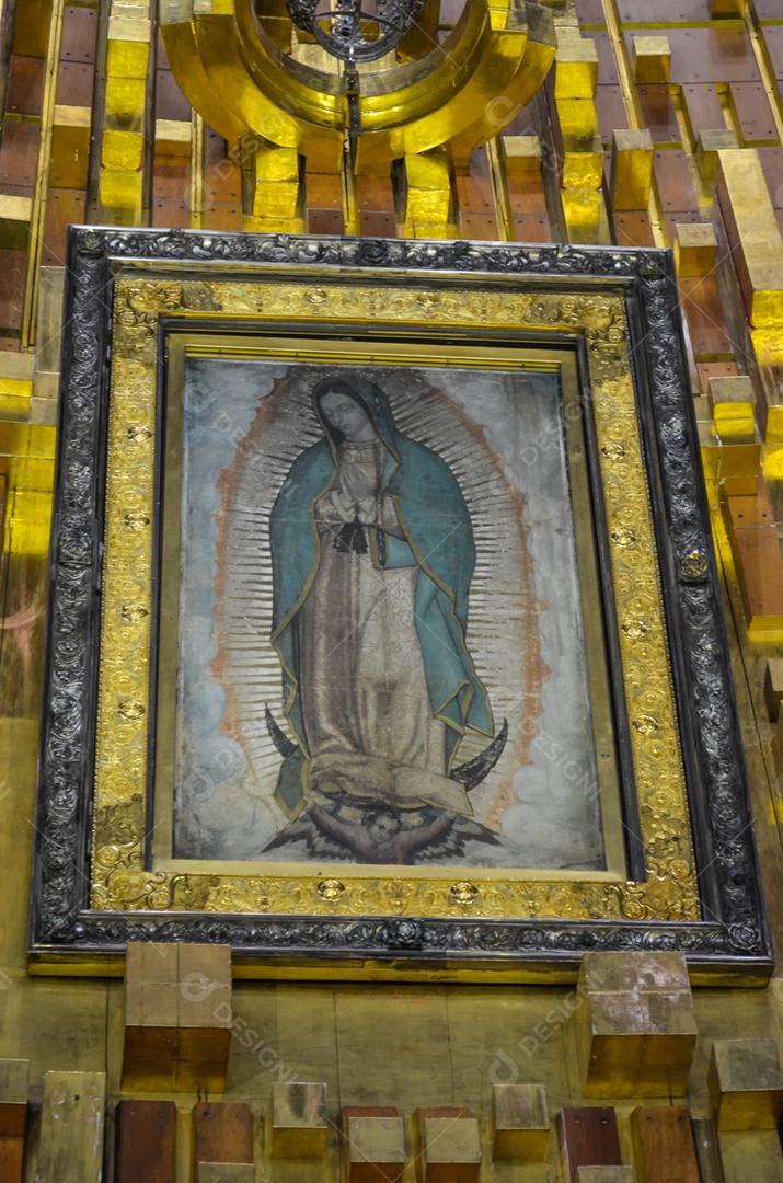 Imagem misteriosa e milagrosa de nossa senhora de Guadalupe, impressa em Tilma, no manto de Juan Diego