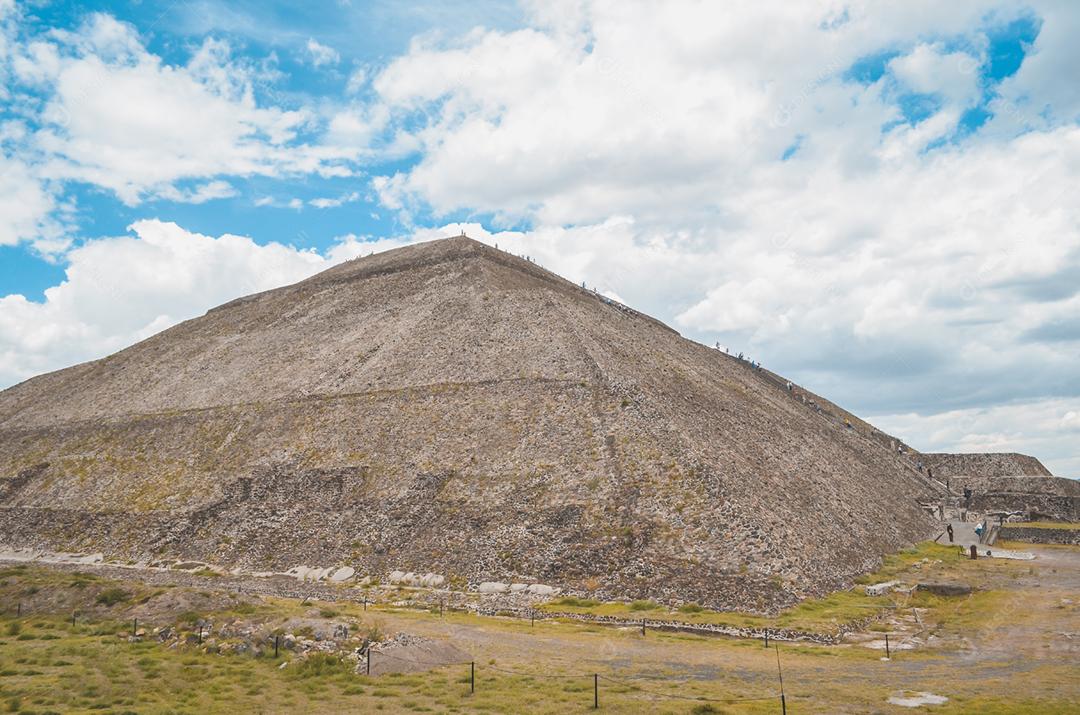 Ruínas de Teotihuacan, México, pirâmide, civilização asteca.