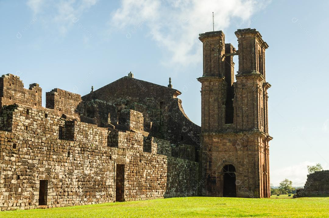 Missões Jesuítas dos Guaranis: Igreja, Ruínas de São Miguel das Missões, Rio Grande do Sul, Brasil.