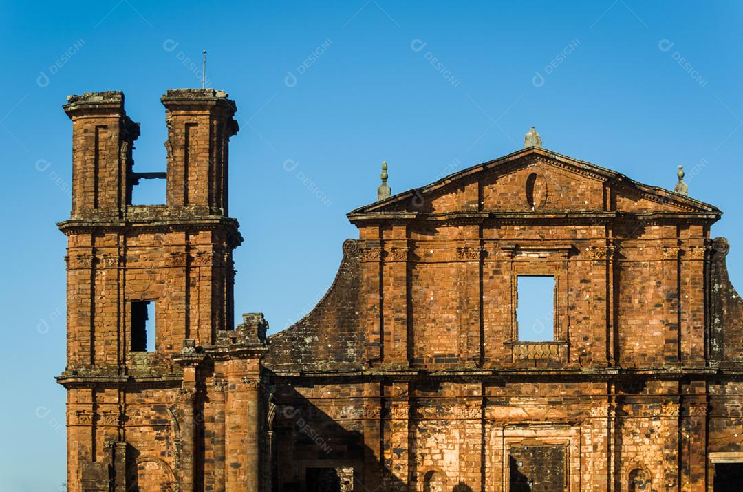 Missões Jesuítas dos Guaranis: Igreja, Ruínas de São Miguel das Missões, Rio Grande do Sul, Brasil.