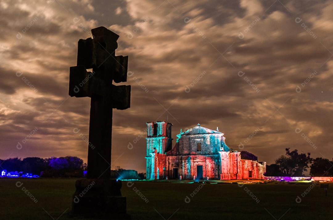 Missões Jesuítas dos Guaranis: Igreja, Ruínas de São Miguel das Missões, Rio Grande do Sul, Brasil.