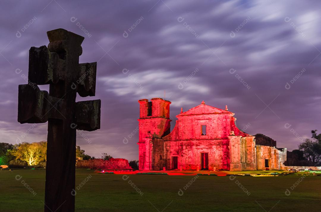 Missões Jesuítas dos Guaranis: Igreja, Ruínas de São Miguel das Missões, Rio Grande do Sul, Brasil.