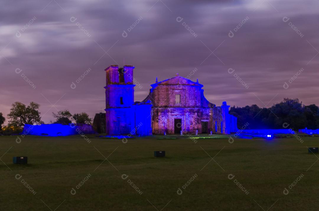 Missões Jesuítas dos Guaranis: Igreja, Ruínas de São Miguel das Missões, Rio Grande do Sul, Brasil.