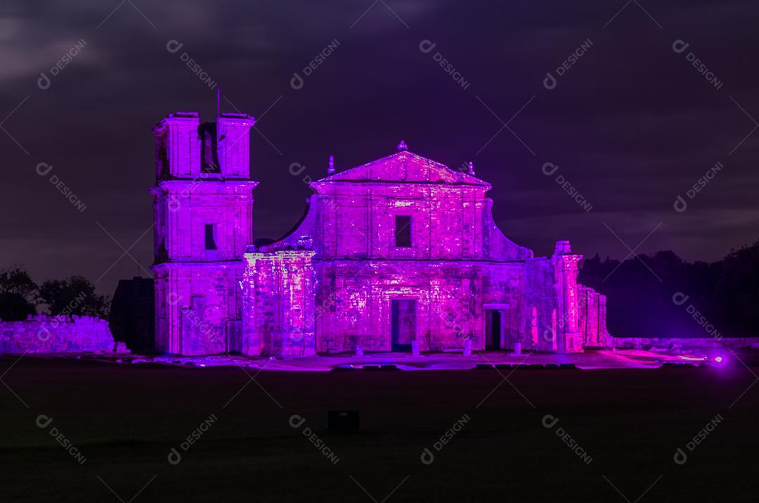Missões Jesuítas dos Guaranis: Igreja, Ruínas de São Miguel das Missões, Rio Grande do Sul, Brasil.