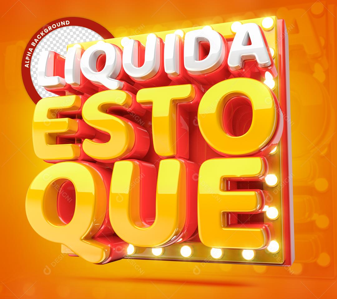 Selo 3D Líquida Estoque Para Composição PSD