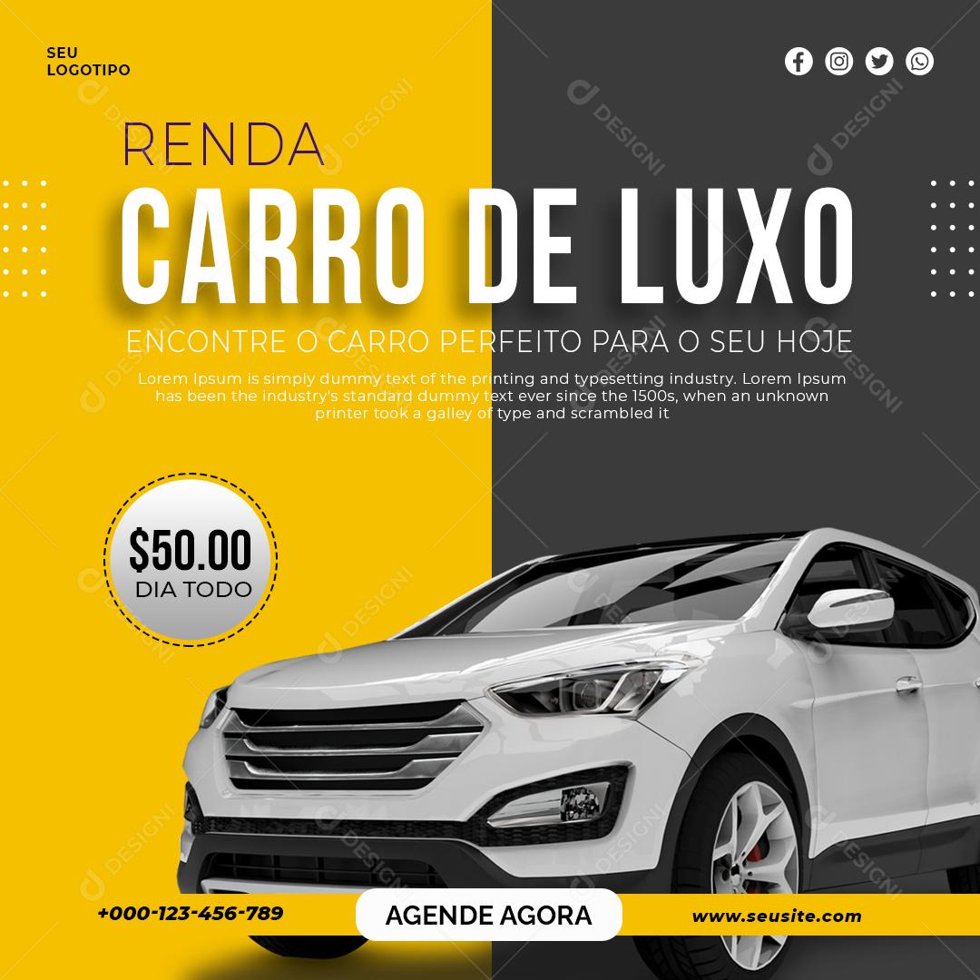 Social Media Carro de Luxo Encontre o Carro Perfeito para o Seu Hoje Concessionária PSD Editável
