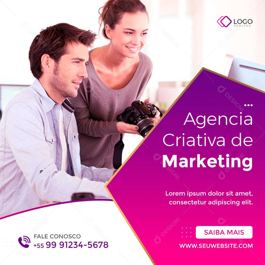 Agencia Criativa De Marketing Para Sua Empresa Social PSD Editável