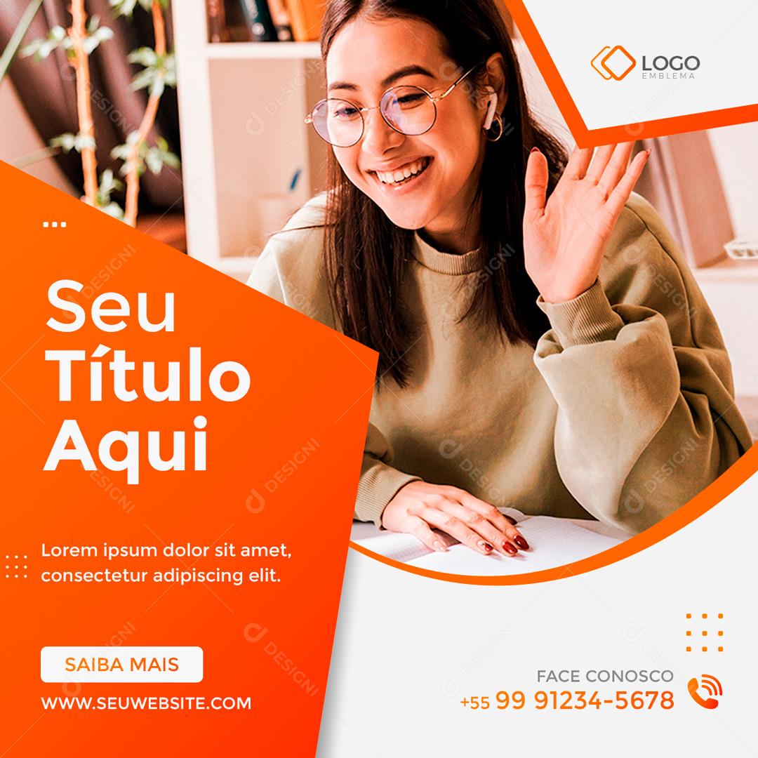 Social Media Para Sua Empresa Marketing PSD Editável