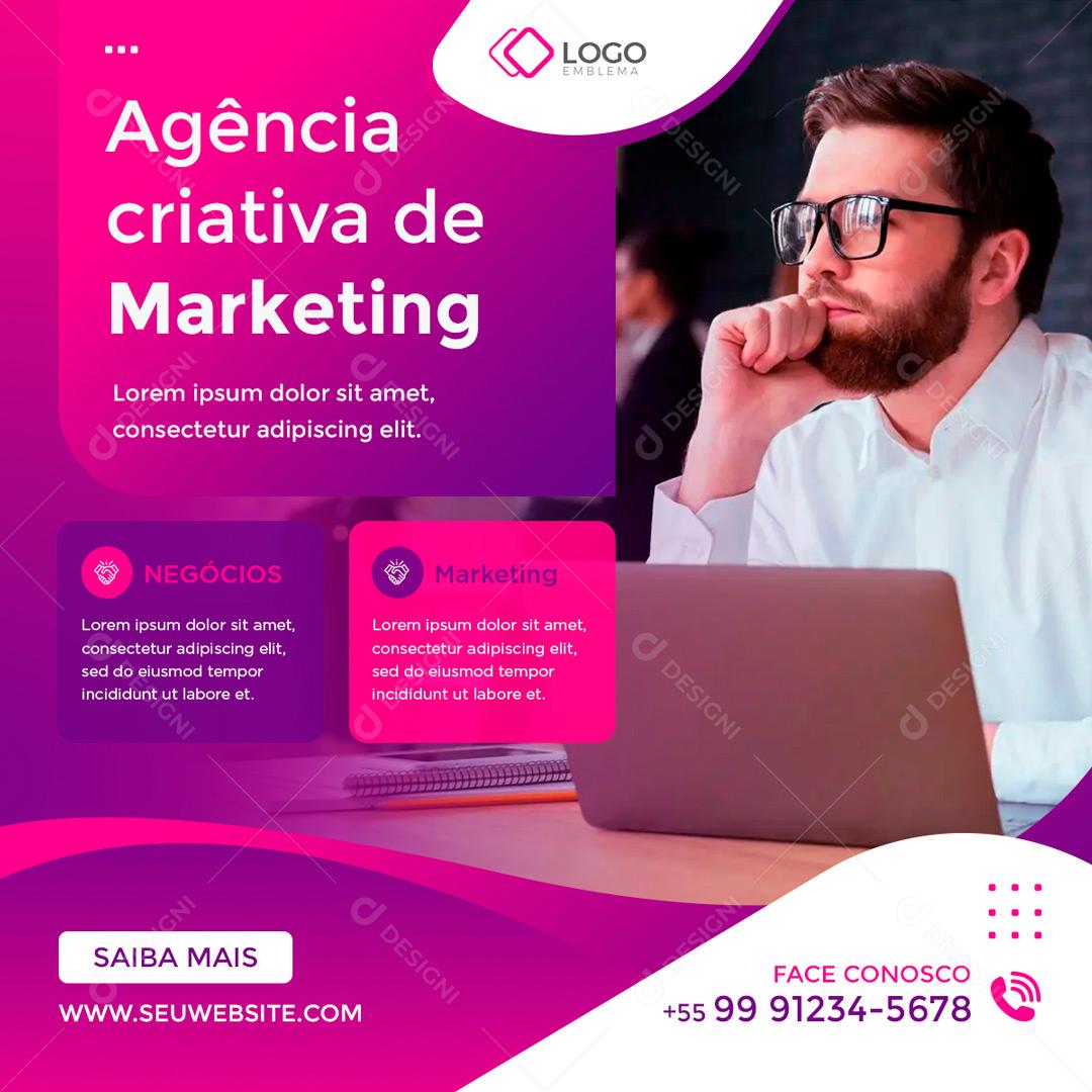 Agencia Criativa De Marketing Para Sua Empresa Social PSD Editável