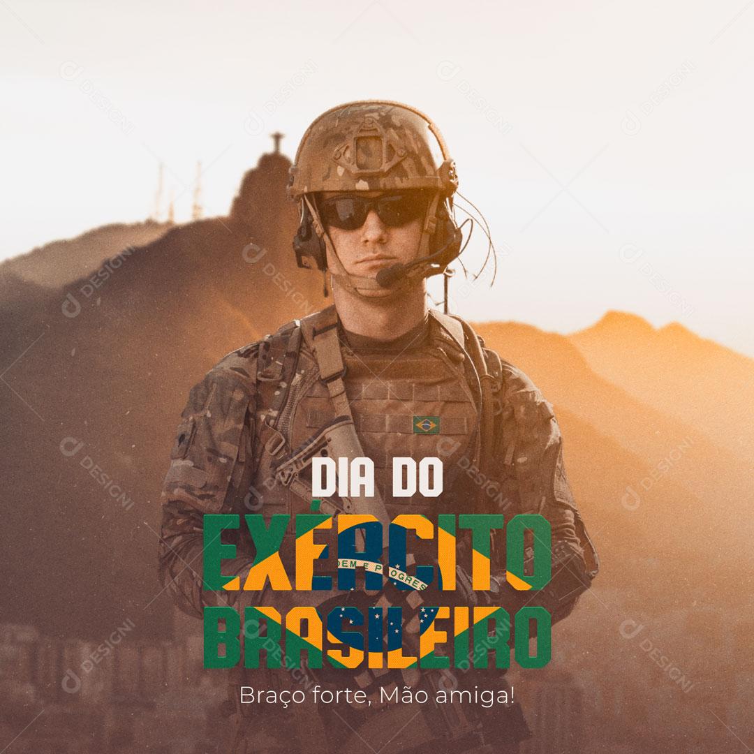 Post Dia do Exército Brasileiro 19 de Abril Uma Instituição Respeitada Social Media PSD Editável