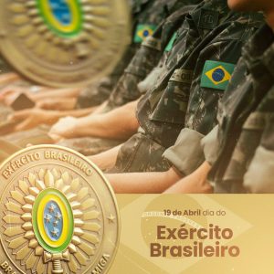 Post Dia do Exército Brasileiro 19 de Abril Braço Forte, Mão Amiga! Social Media PSD Editável