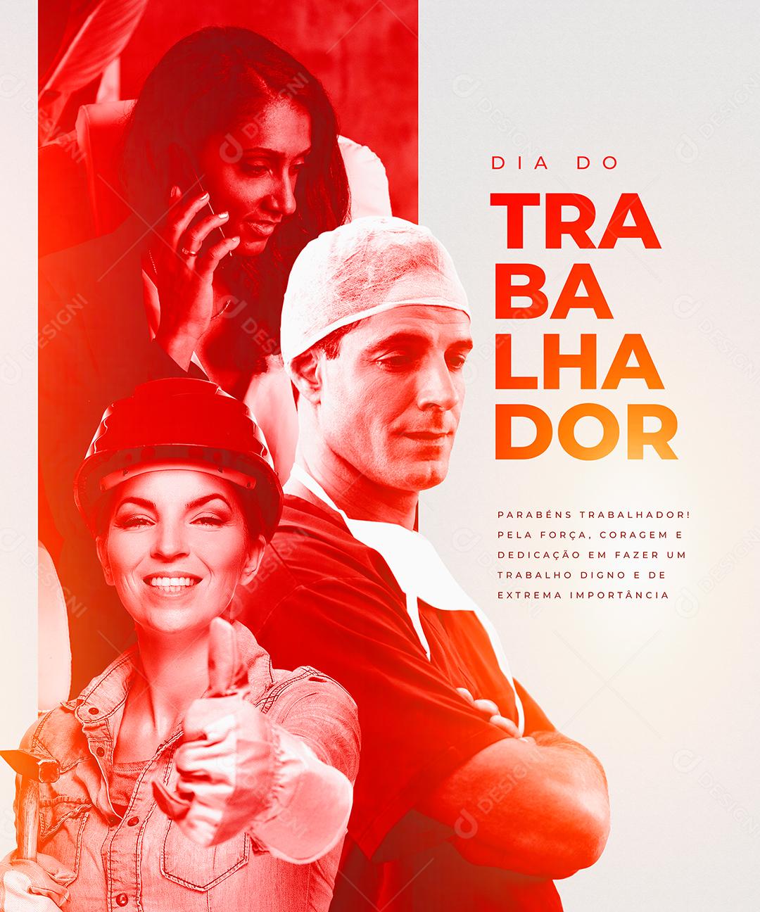 Social Media Dia do Trabalhador 1 de Maio PSD Editável