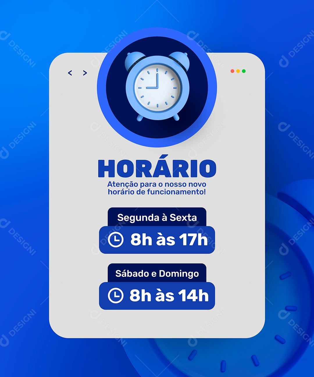 Social Media Hours of Operation Editable PSD