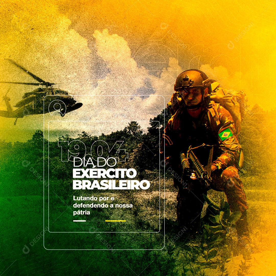 Dia do Exercito Brasileiro Social Media PSD Editável