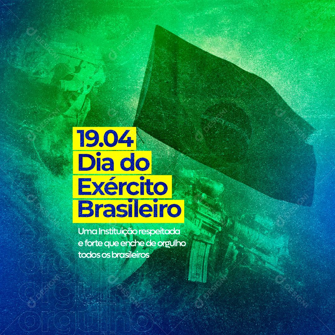 Social Media Dia do Exercito Brasileiro PSD Editável