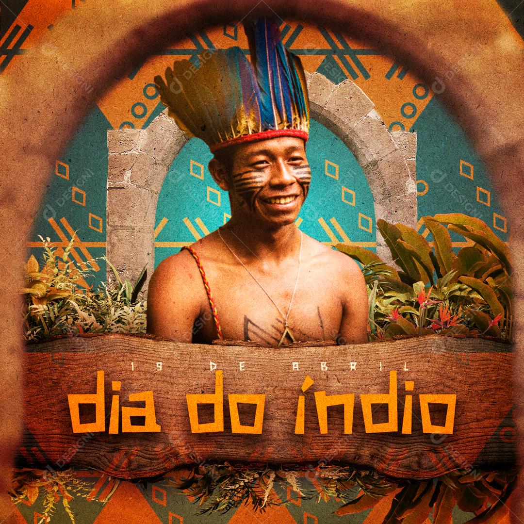 Dia Do índio 19 Abril Social Media PSD Editável