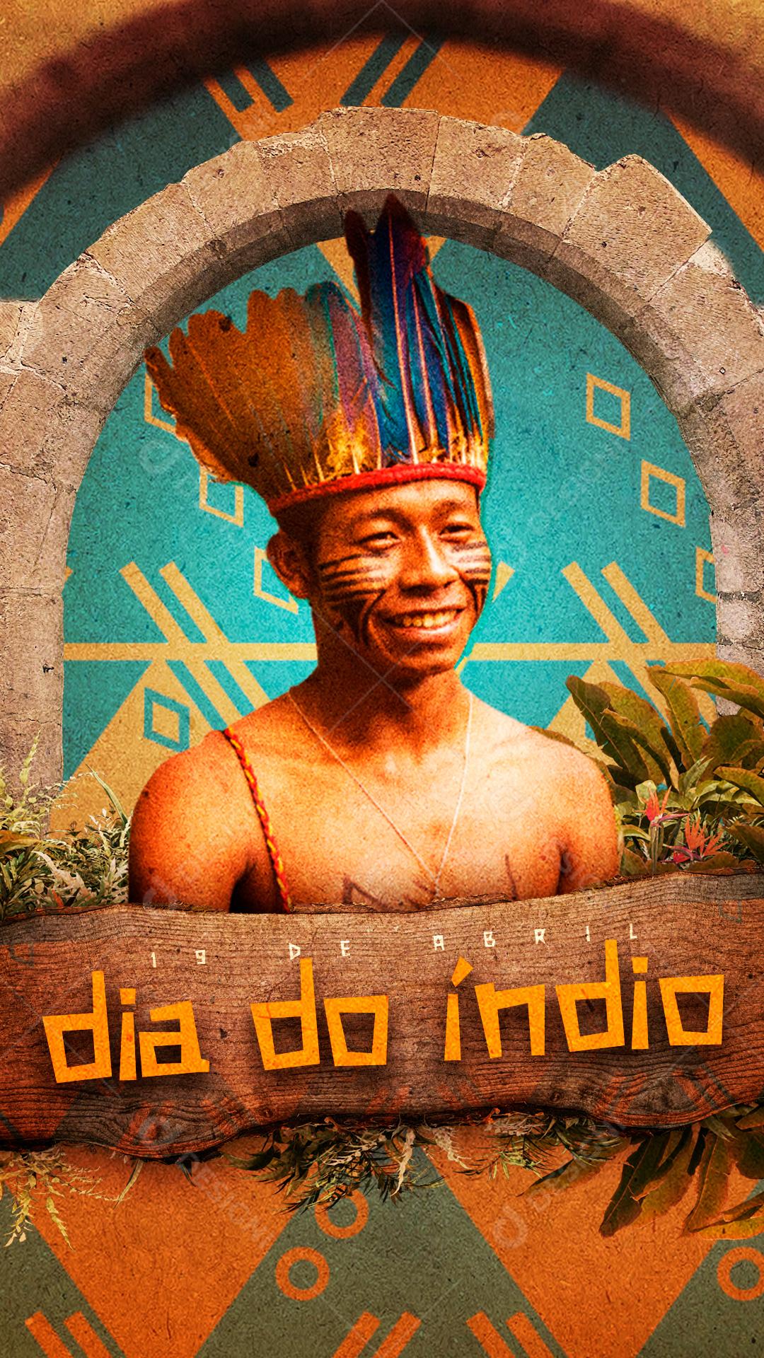 Post Story Dia Do índio 19 de Maio Social Media PSD Editável