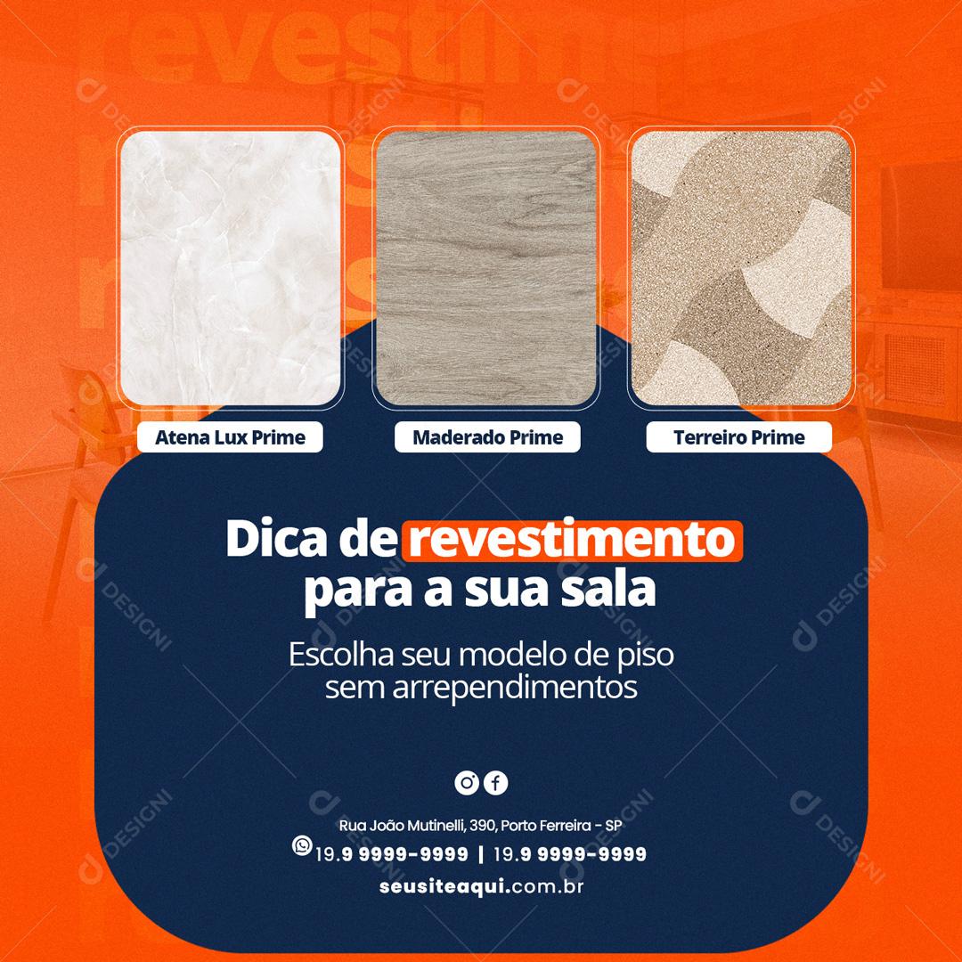 Materiais De Construção Dicas de Revestimento Social Media PSD Editável