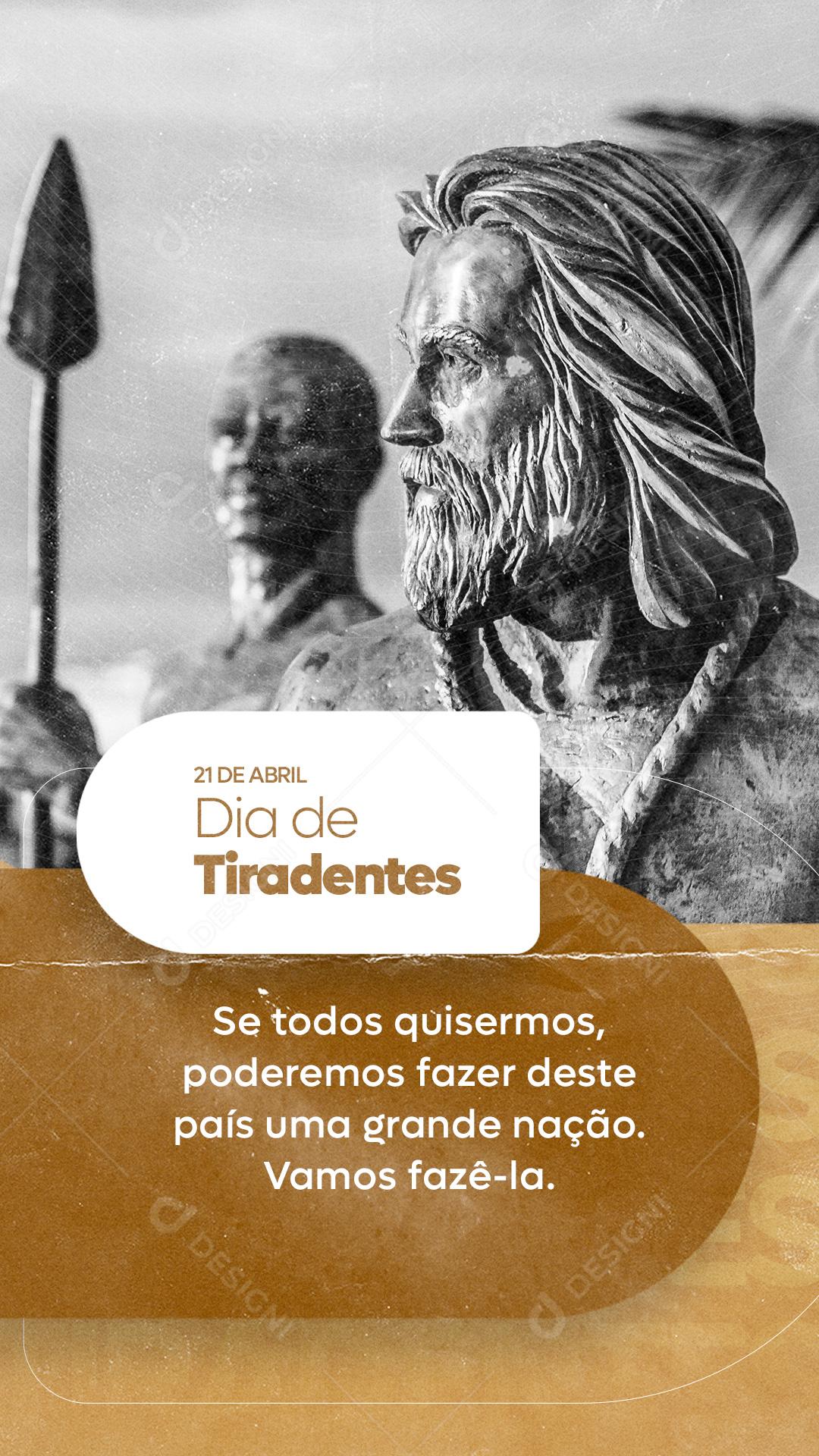 Social Media Story 21 de Abril Dia de Tiradentes PSD Editável