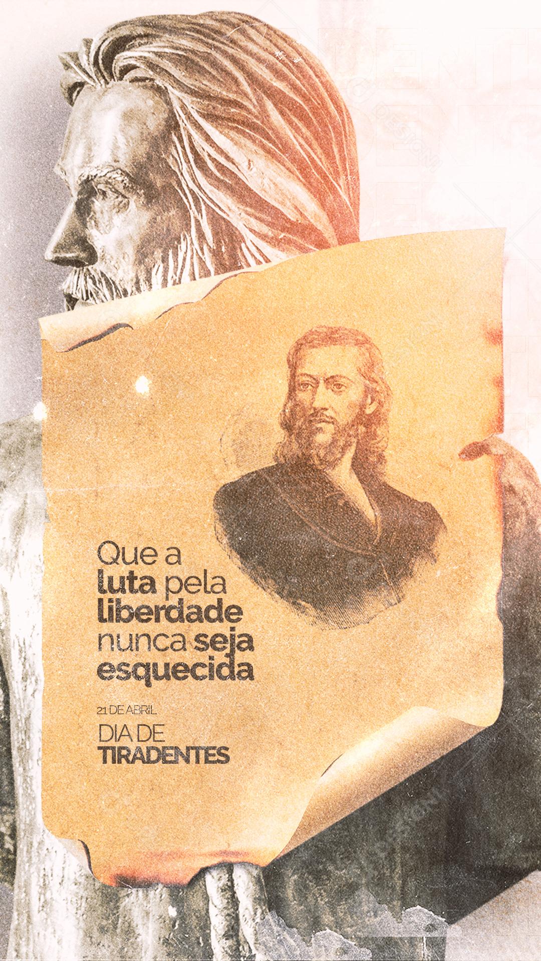 Social Media Dia de Tiradentes 21 de Abril Post Story PSD Editável