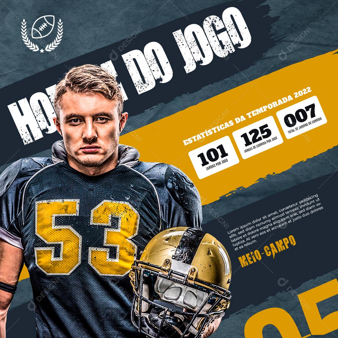 Hora Do Jogo Estatísticas Do Jogo Social Media PSD Editável