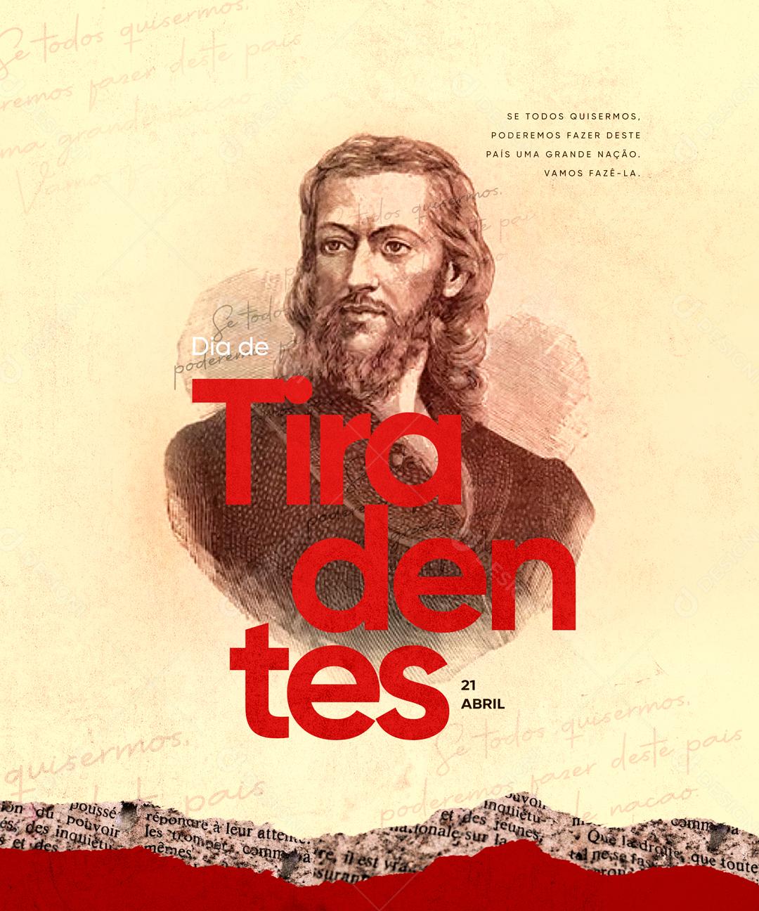 Dia De Tiradentes 21 De Abril Data Comemorativa Social Media PSD Editável
